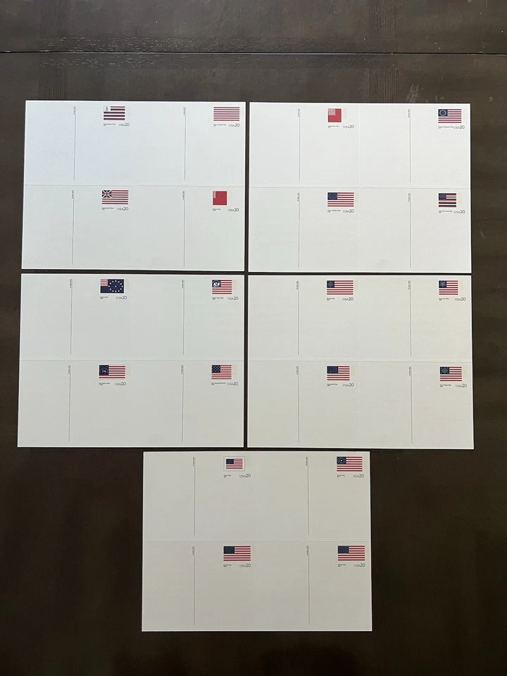 Stars & Stripes Postal Cards - Scott UX317-336 - 5 sheets of 4 postal cards - Image 2 of 4