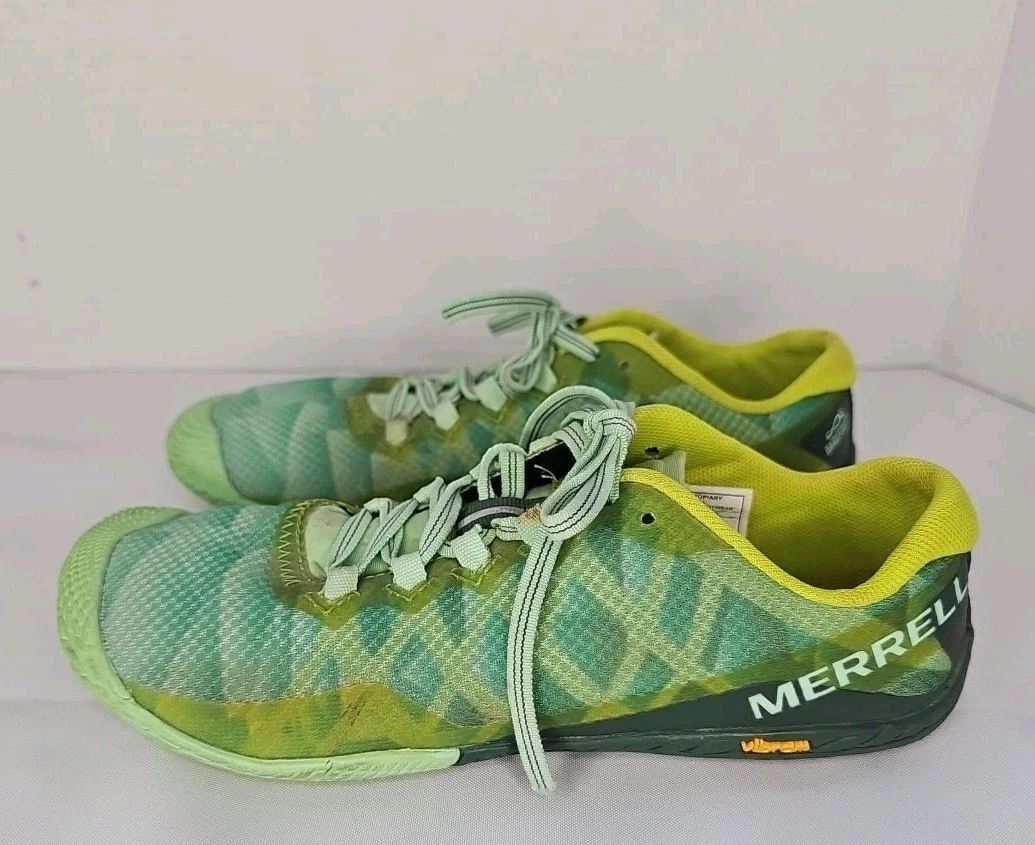 Merrell Womens Vapor Glove 3 Barefoot Trail Running Shoes Size 6 Garden Topiary