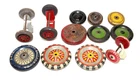 Parts-Lot of vintage Marx Tin Wheels Balloon Tires Trailer parts