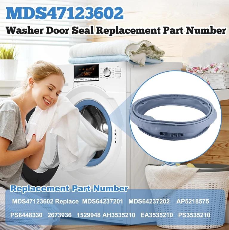 MDS65736915 Washer Door Boot Gasket For LG WM3600HWA WM3600HVA WM3400CW WM3500CW - Image 4 of 4