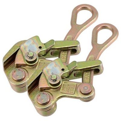  2 PCS 1 T 2204 Lbs Cable Grip Wire Grip Puller Wire Gripper Steel 1 T 2 PCS