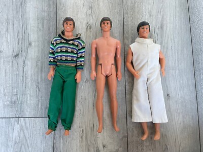 Konvolut Restposten 4 Vintage Mattel 1968 männliche Puppen Figuren Ken?