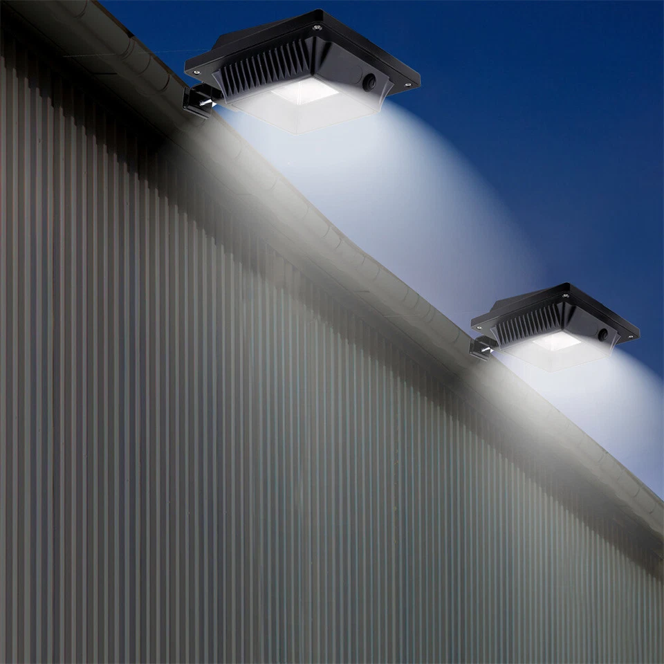 2/4/6PCS 40LEDs Solar Powered Gutter Lights for Fence Roof Yard Garden Wall Lamp - Image 4 of 4