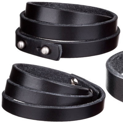 Wickelarmband aus Vollrindleder 10MM 3fach Wicklung mit Verschlussschraube