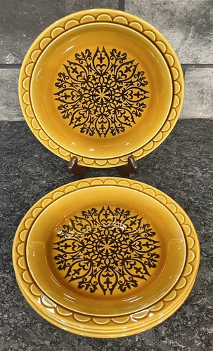 4 Homer Laughlin 10 1/8” Coventry Castilian Granada Gold Dinner Plates - Picture 2 of 5