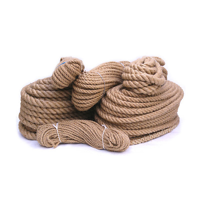 100% Natural Pure Jute Hessian Rope Cord Twisted Garden Decking 6mm- 40 ...