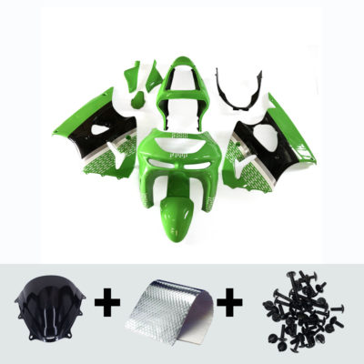 Green Black Fairings Kit Bodywork for Ninja ZX6R 1998 1999 98 99