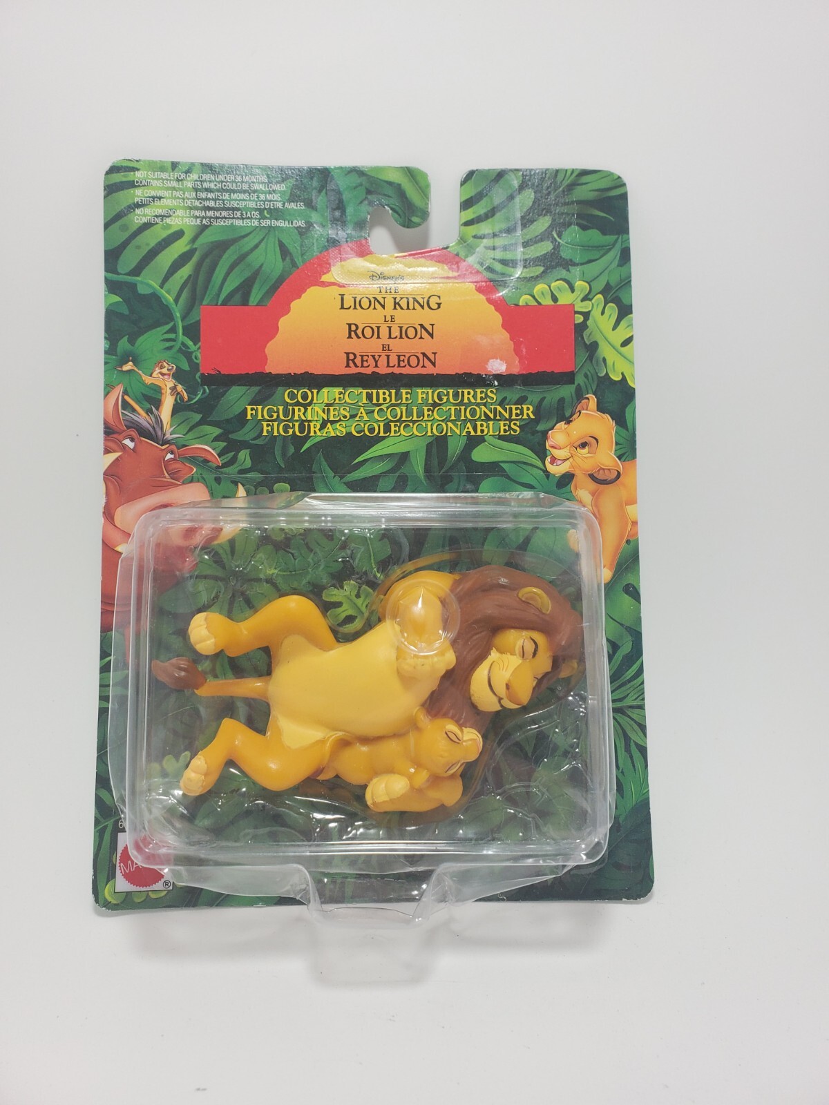 NEW-Vintage 1994-The Lion King Collectible Figures-Mufasa and Baby Simba-#66381