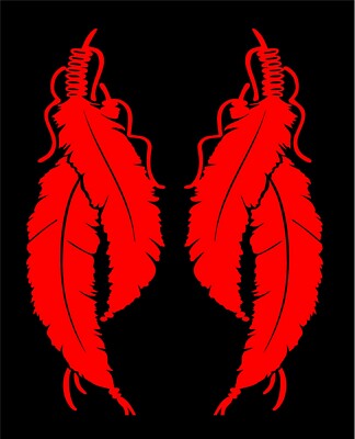Feathers Decals southwestern Native American style decal window vinyl sticker