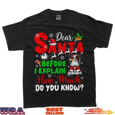 Before I Explain How Much You Know Xmas Papillon Owner Lover T-Shirt