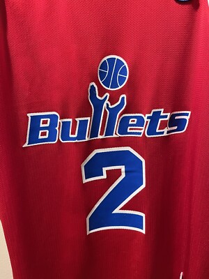 Men's Vintage Champion Washington Bullets Chris Webber #4 Jersey
