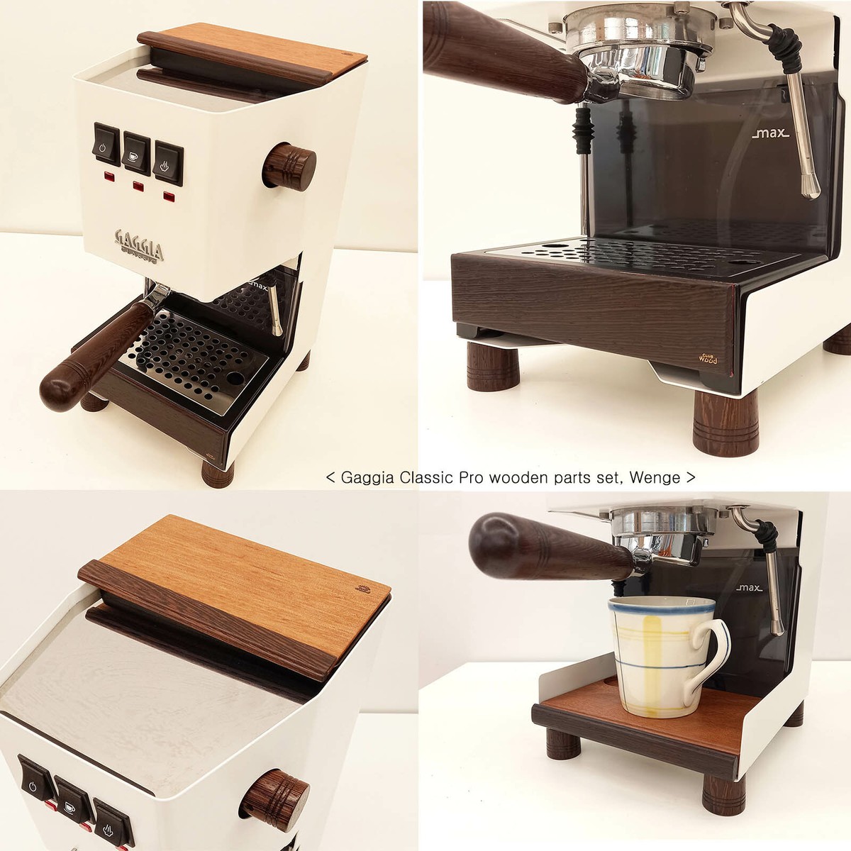 Gaggia Classic Pro Evo pro coffee machine wood custom FULL