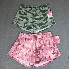 2 Kanu Surf Women's UPF 50 Active Swim Board Shorts Size 14 Camo Green Seafoam