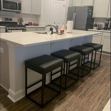 PHI VILLA 4 x Counter Height Bar Stools Breakfast Bar Chairs Pub Kitchen Cafe