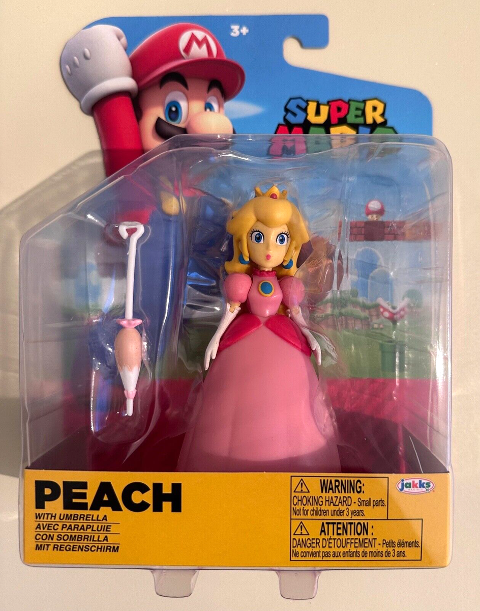 NIB Nintendo Super Mario Peach with Umbrella Accessory Figure Toy