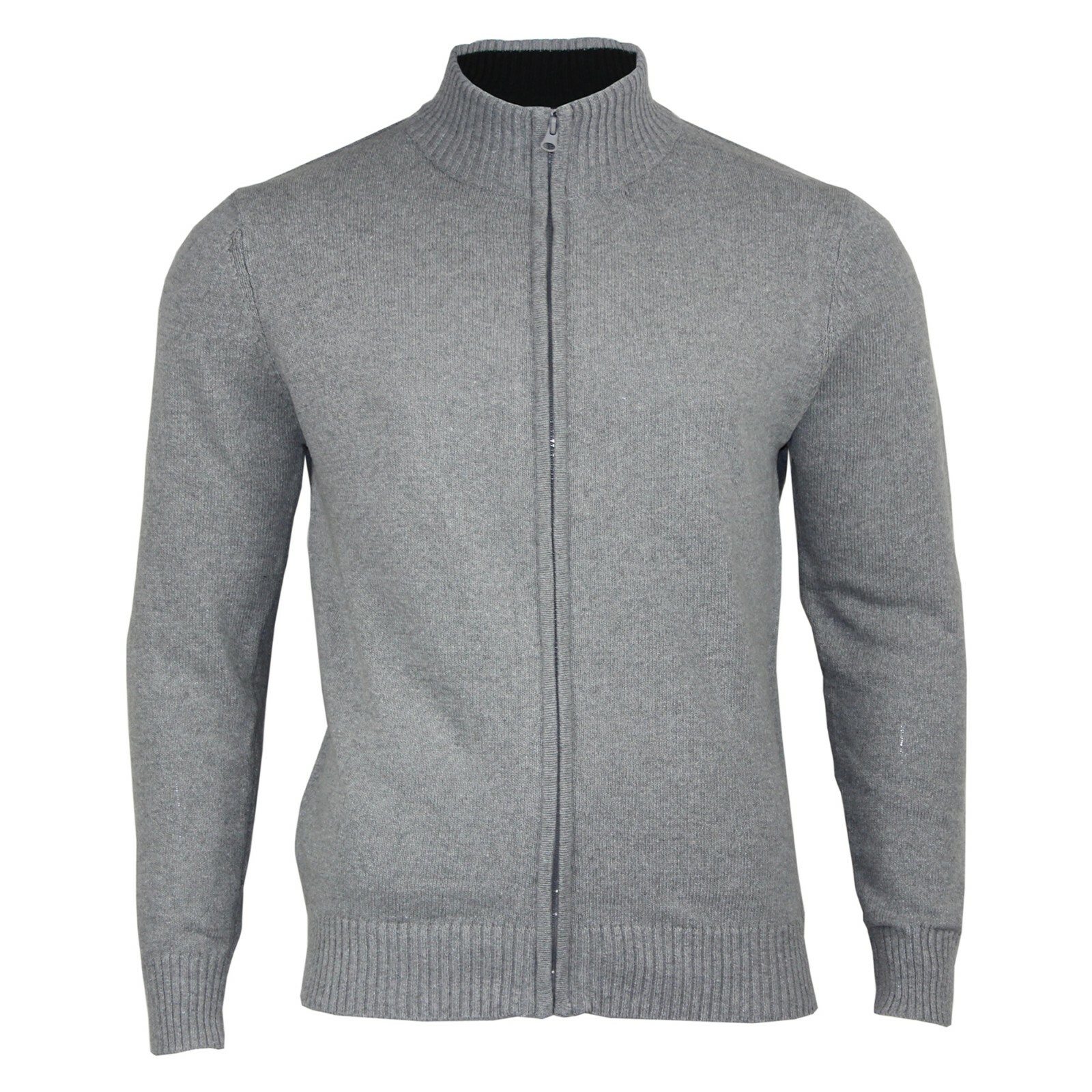 Hanger Lane Men's Full Zip Up 100 Cotton Light Weight Knitted Cardigan