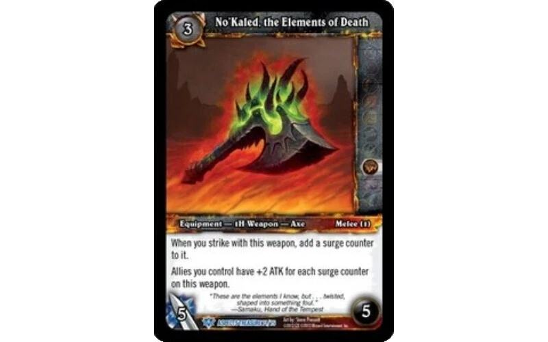 World of Warcraft TCG Tarjetas Individuales raras Juego de Cartas de Colección