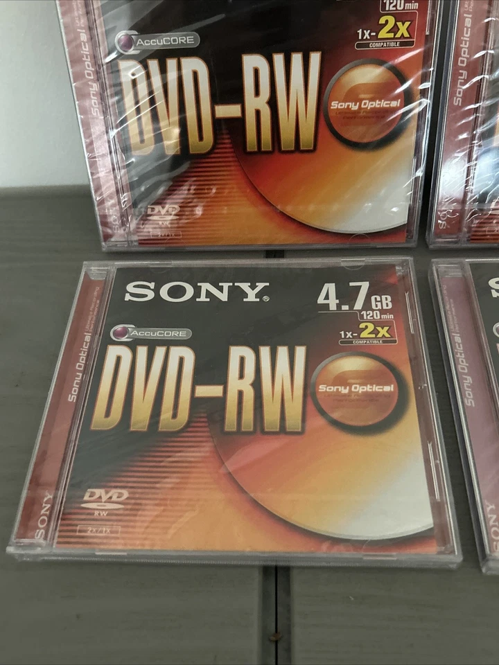Sony DVD-RW Blank Media Discs Recordable 4.7GB 120 Minutes X 4 Brand New Sealed - Image 4 of 4