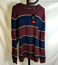 NWT Chaps Original Crewneck Mens Medium Rich Ruby Long Sleeve Knit Sweater PL22