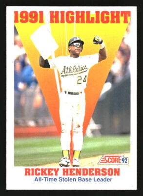 1992 Score #430 Rickey Henderson