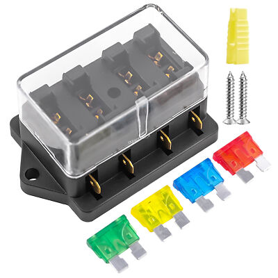 4 Wege Sicherungshalter Sicherungsbox mit Sicherungens Anhänger Wohnmobil Boot