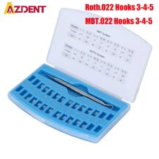 Dental Ortho Self-ligating Ceramic Brackets Braces Roth 022 Hooks 345 with Tool