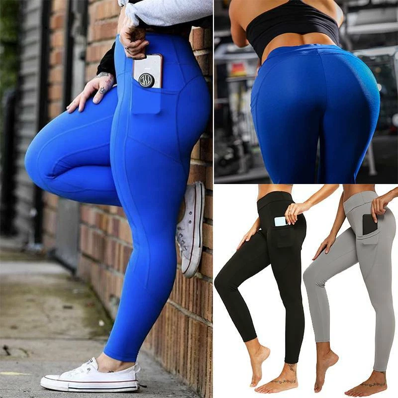 Women High Waist Yoga Leggings Ruched Sports PUSH UP Pants Fitness  Sportwear GYM