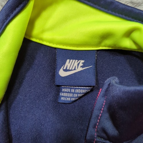 Girls Nike Hot Pink/NavyLime Zip Up Tracksuit Sz 5 - Picture 3 of 10