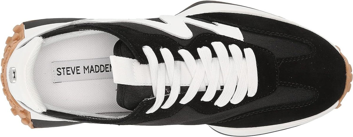 STEVE MADDEN CAMPO Sneakers Black / White New | eBay