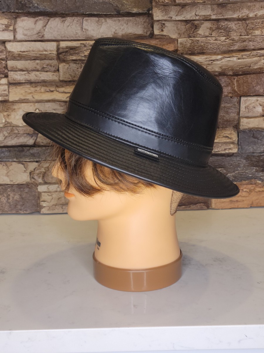 Vintage Leather Bucket / Jazz / Fedora? Hat by Winner New York
