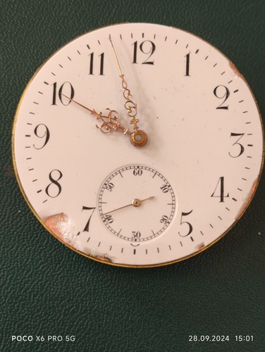 Omega Gold Taschenuhrwerk 43,5mm/44,5mm funktioniert. - Bild 2 von 4