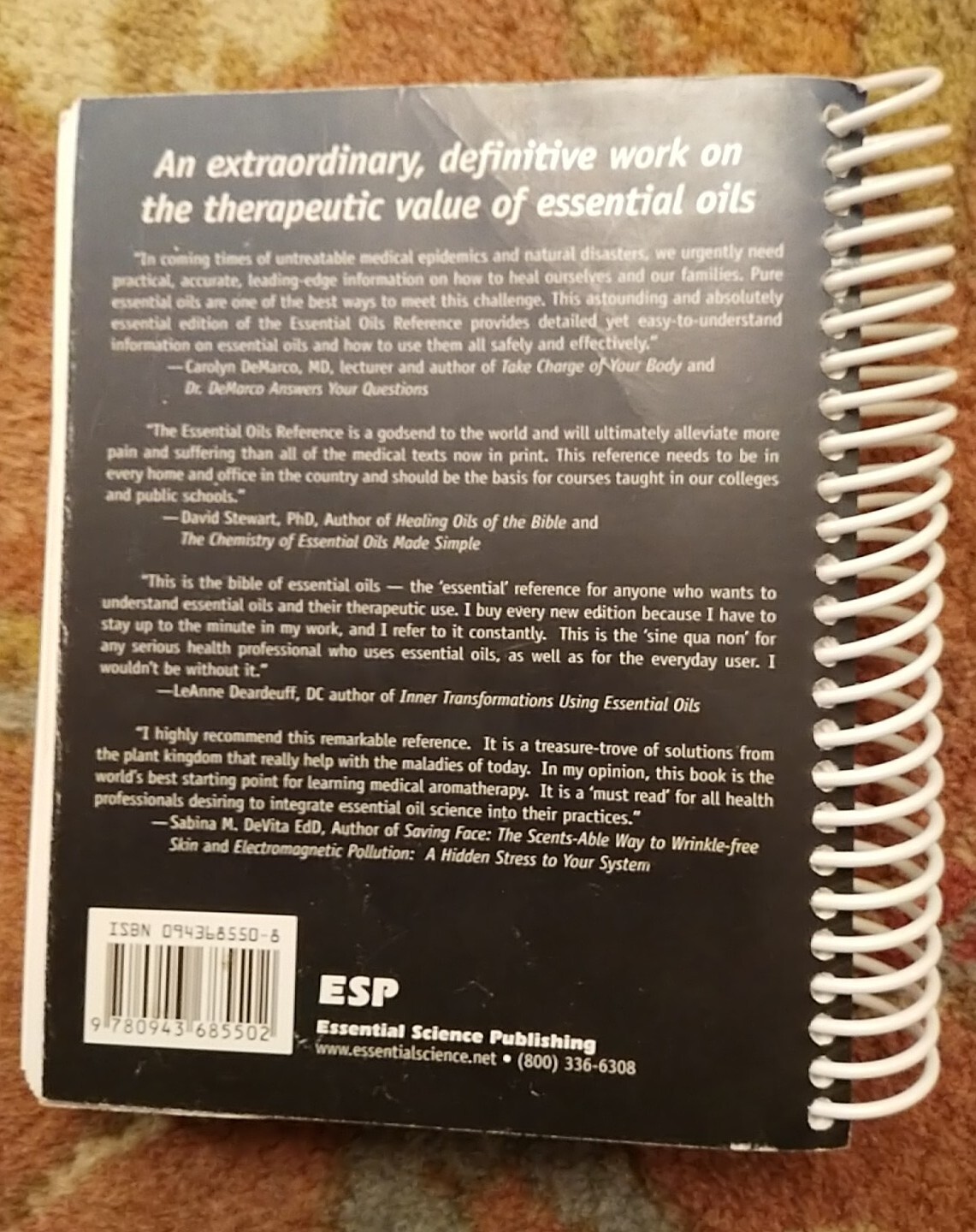 Essential Oils Pocket Reference Fourth Edition Spiral-bound 2007, Great info!!