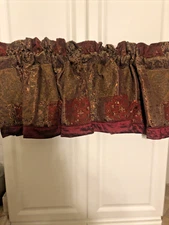JCP PENNEY OPULENCE GALLERIA STYLE PATCHWORK CHENILLE VALANCE 20X79 Nice