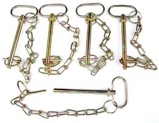 5 GOLIATH INDUSTRIAL 3/8" TRACTOR PINS SAFETY CHAIN WAGON TRAILER HITCH HP38WC