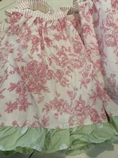 My Baby Sam Floral Curtain Valance W/ Ties~white, Pink & Green~~~B2