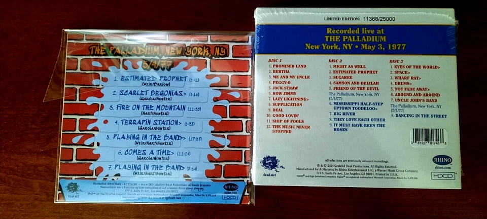 Grateful Dead DAVE'S PICKS 50 ~ Palladium New York 5/3/77 plus BONUS disc NEW - Image 2 of 4