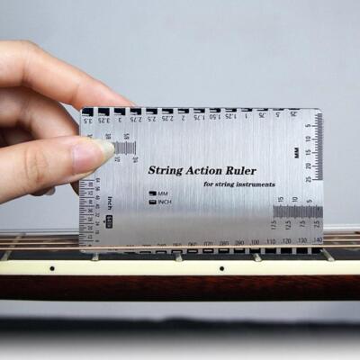 Steel String Action Gauge Ruler Guide Setup Measuring Luthier for Guitar Pip U3