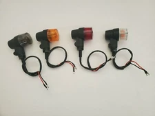 Retro Cafe Style Black finish Motorcycle Turn Signals Choice Lens