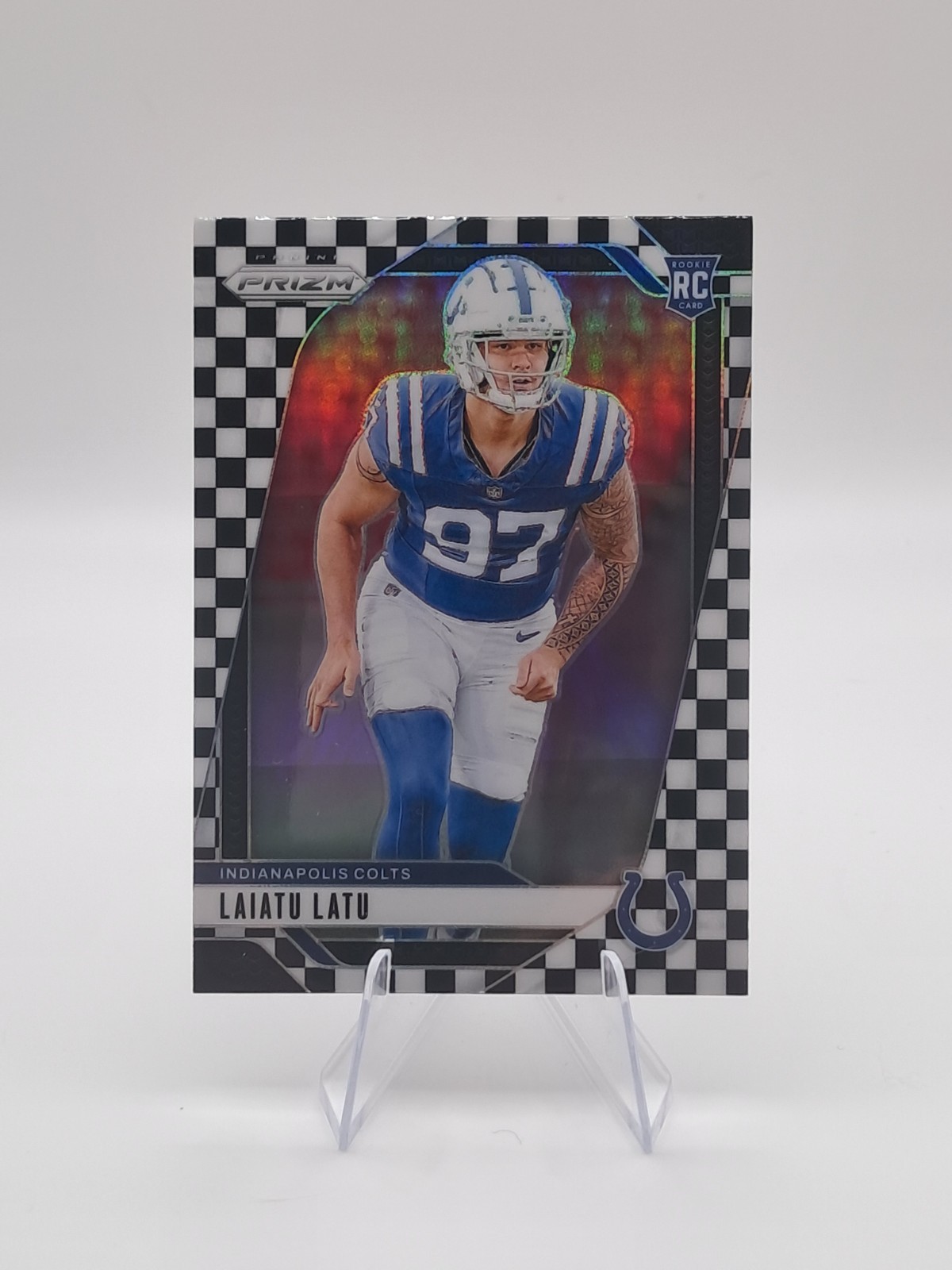 2024 Panini Prizm - Rookies Laiatu Latu #366 Black & White Checker Prizm (RC)