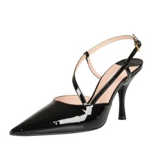 Miu Miu Black Patent Leather Pointy Toe High Heel Pumps Shoes US 9 IT 39