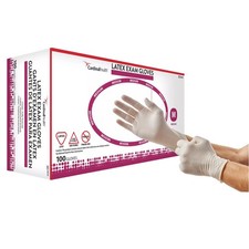 Positive Touch  Latex Exam Glove, Medium, Ivo...