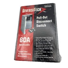 Diversitech DDS-60U Pull-Out Disconnect Switch 60AMP NEW  Electrical 60A Fuse