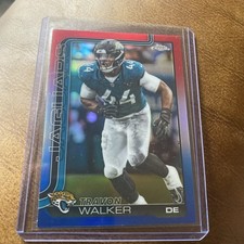 2025 Topps Chrome Travon Walker Red Blue Refractor