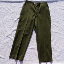 Vintage US military olive green wool field trousers