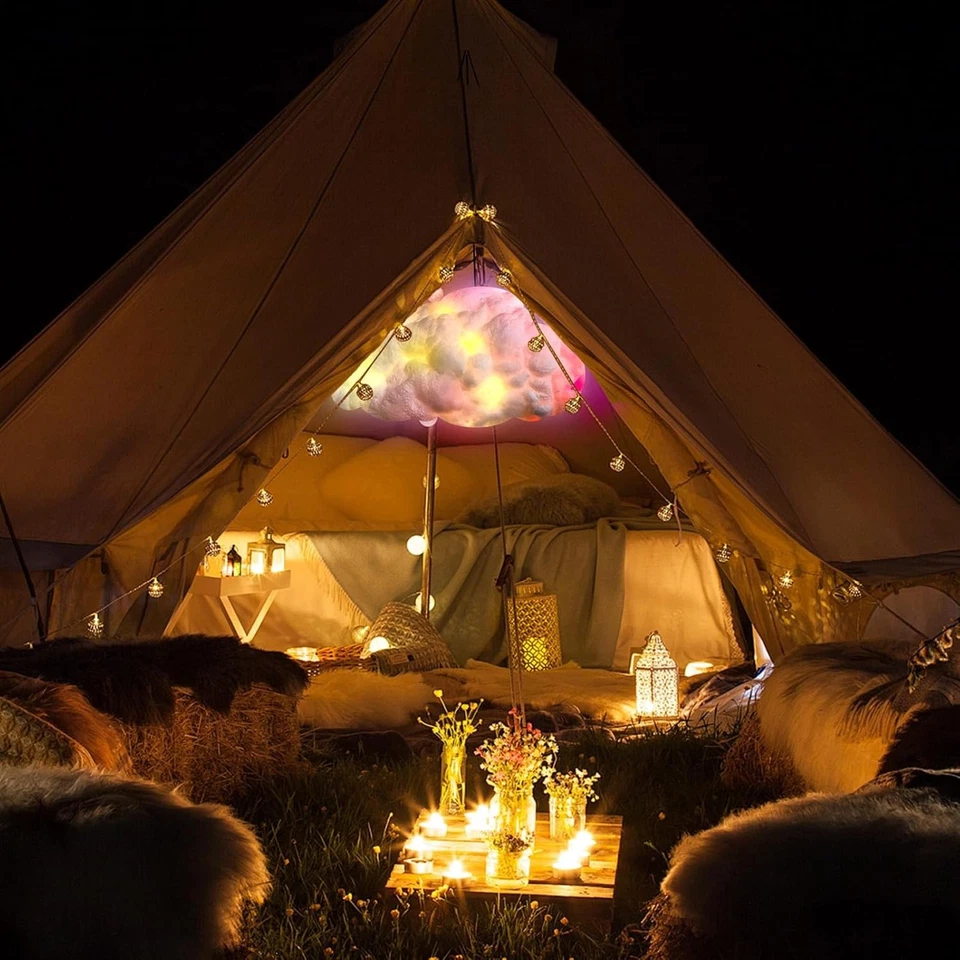 Multicolor LED Floating Cloud Light kit for Bedroom w/ Remote&App Ceiling Decor - Image 2 of 4