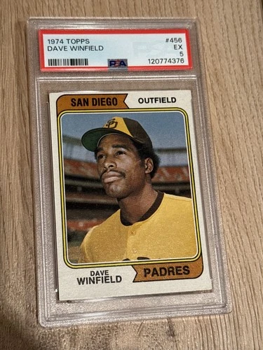 1974 Topps #456 Dave Winfield San Diego Padres RC Rookie HOF PSA 5 EX