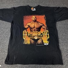 Vintage WCW Goldberg Shirt Mens XL Black Wrestling T-Shirt Tee Pro Wrestler 90s