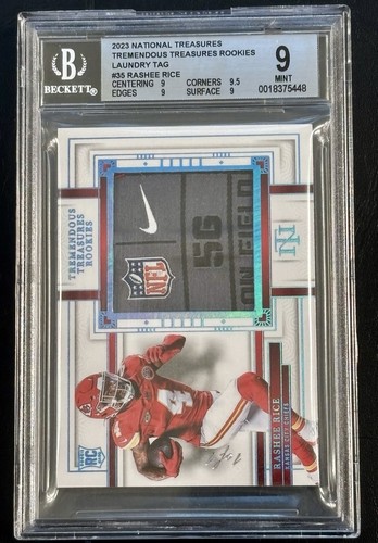 2023 National Treasures Tremendous Treasures Rookie Rashee Rice 1/1 Laundry Tag