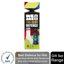 Best Defence Ocean Rush Scent Deodorant Stick & Socks Men Grooming Gift Set