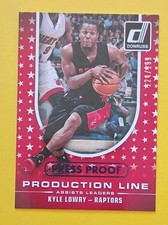 2014 Donruss Production Line Assists Press Proof Purple 124/199 Kyle Lowry #8 💜